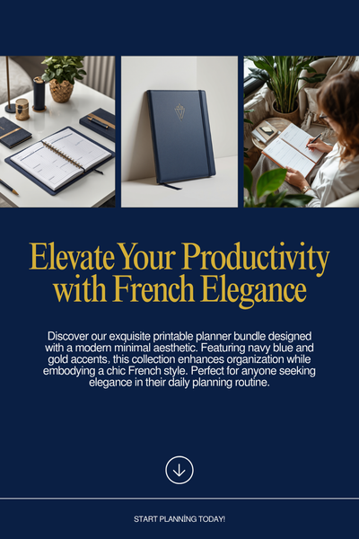 Agenda Planificateur Professionnel - 12 Pages Imprimables